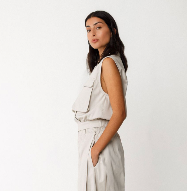 SKFK Bea Gots Shirt Top Weste Damen beige